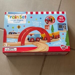 Train Set - Red and Blue Steam Engine Playset